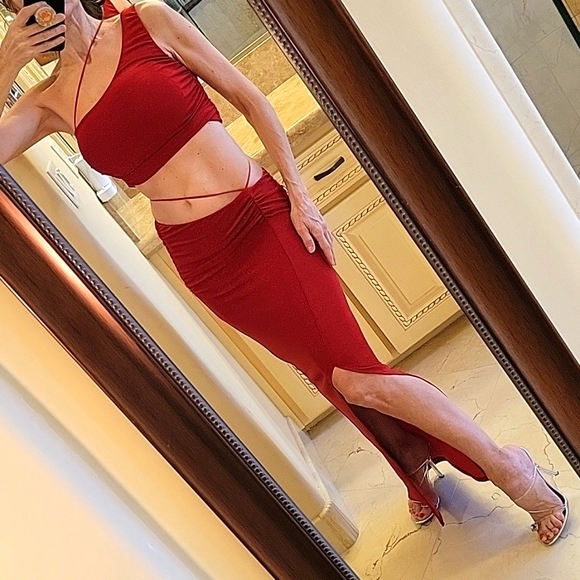 Tiger Mist Red Pearlie Top & Skirt Set, XS - Picture 6 of 14